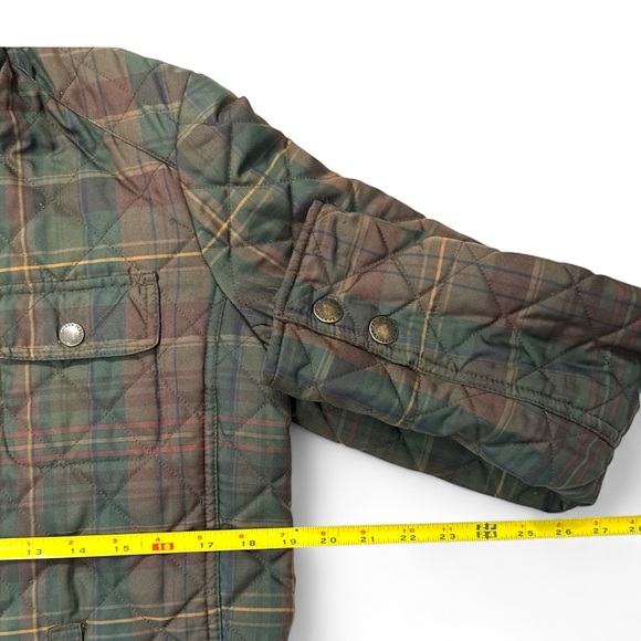 Ralph Lauren Green and Brown Quilted Jacket Women’s Small *No Belt - Picture 4 of 5